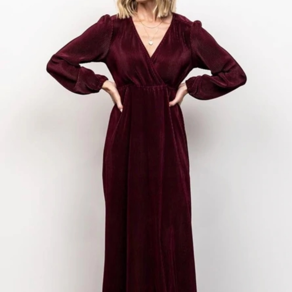 BALTIC BORN Venus pleated maxi dress XS